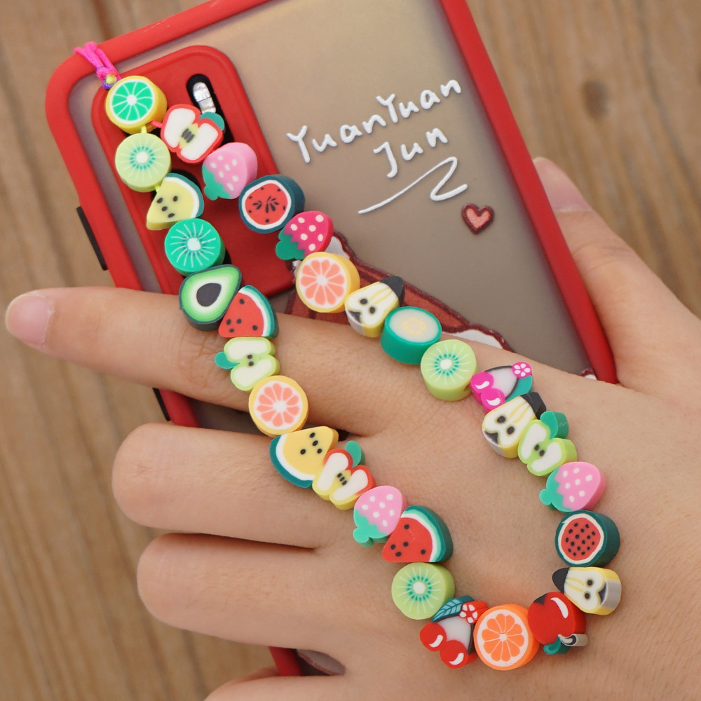 Cute Fruit Bead Phone Strap Ch - Fashion Women Picture 评论和价格