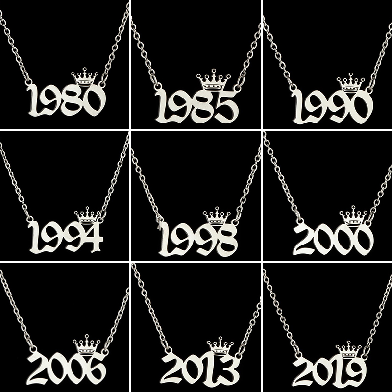 Stainless Steel Crown Year Num - Women'S Fashion Year 2000 评论和价格