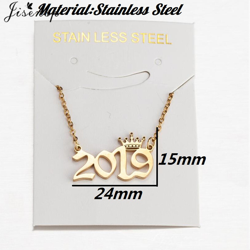 Stainless Steel Crown Year Num - Women'S Fashion Year 2000 评论和价格