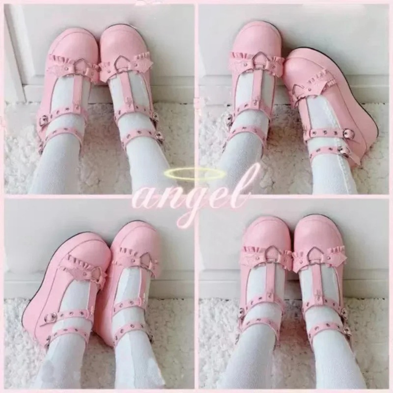 New Sweet Heart Buckle Wedges  - Women Fashion Store 评论和价格