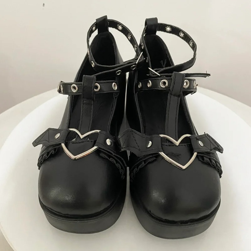 New Sweet Heart Buckle Wedges  - Women Fashion Store 评论和价格