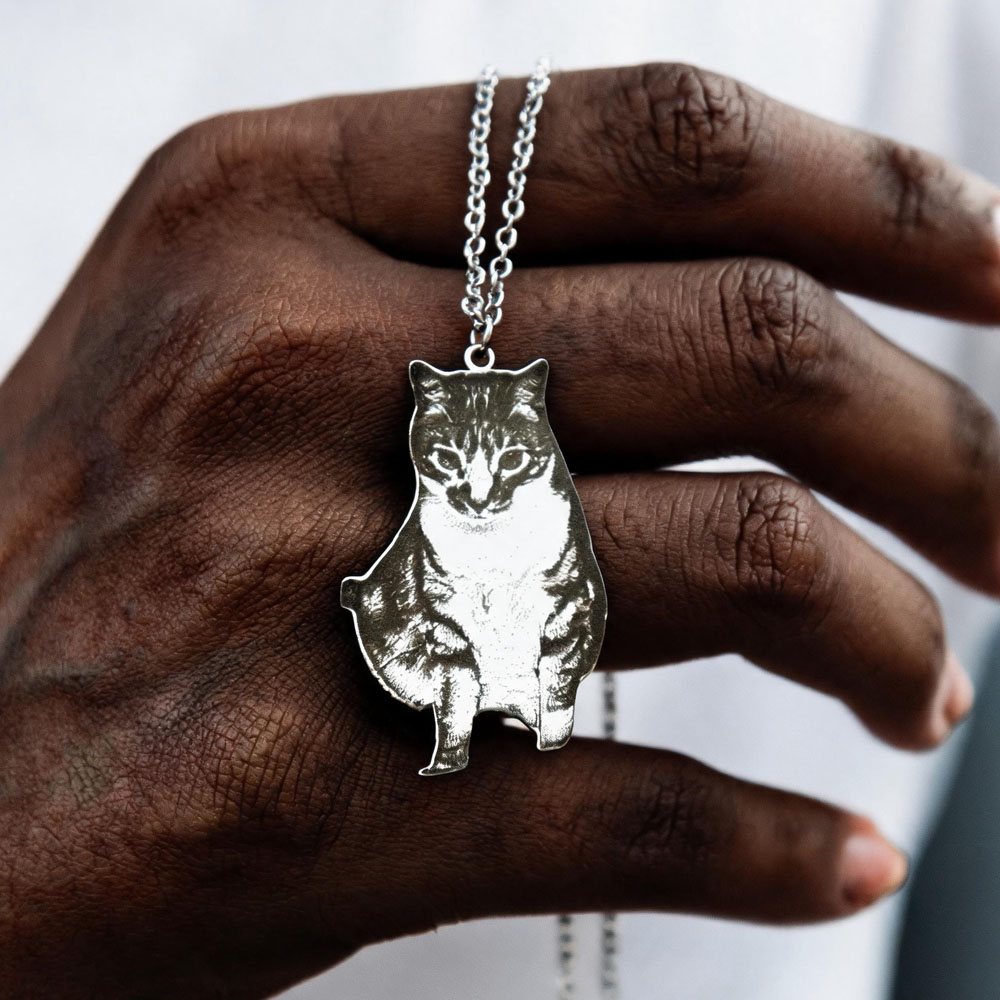 Custom Engrave Pet Photo Neckl - Fashion Women Picture 评论和价格