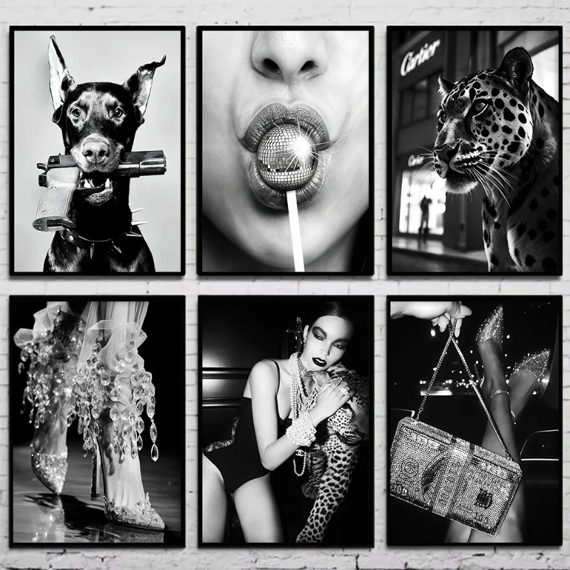 Black and White Fashion Vintag - Fashion Women Picture 评论和价格