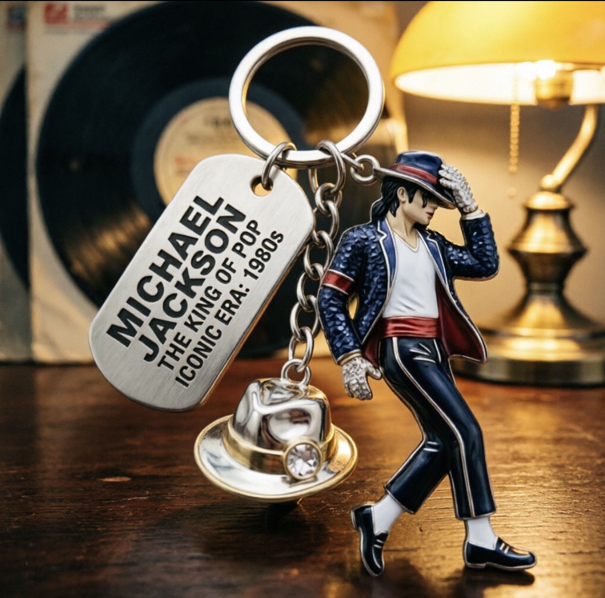 Michael Jackson Keychain, Clas - Women Fashion Rings 评论和价格