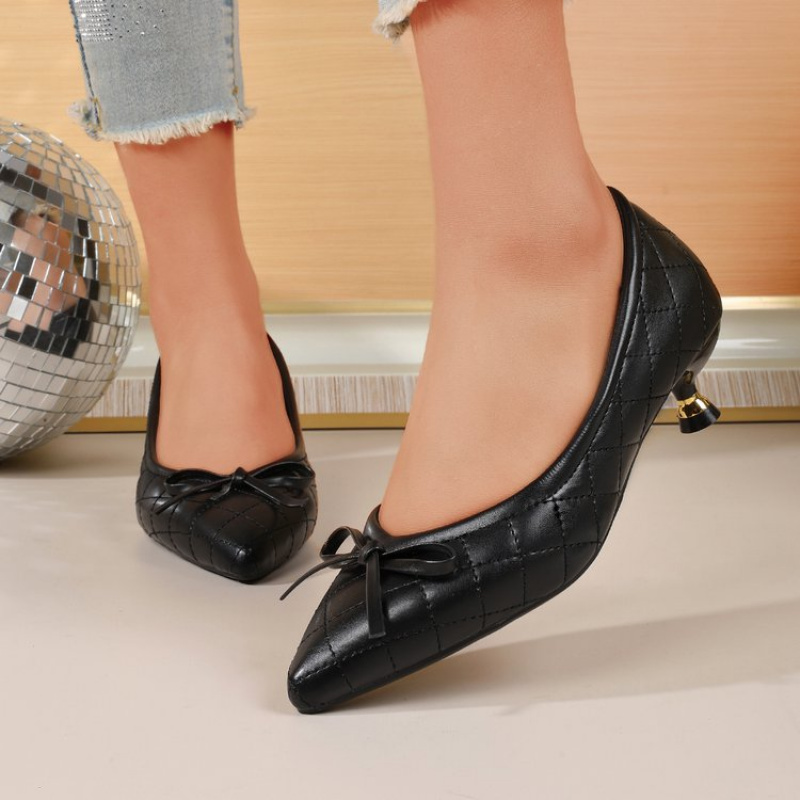 Vintage Women's Pointed Toe Bo - Women Fashion Heels 评论和价格
