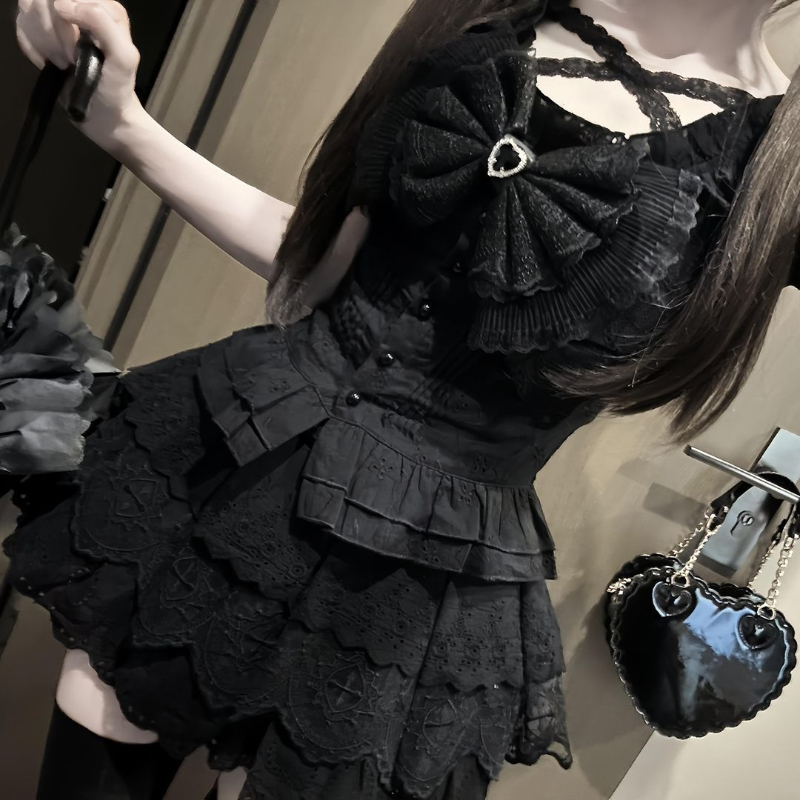 Japanese Retro Bow Slim Puff S - Puff Sleeve Blouse 评论和价格