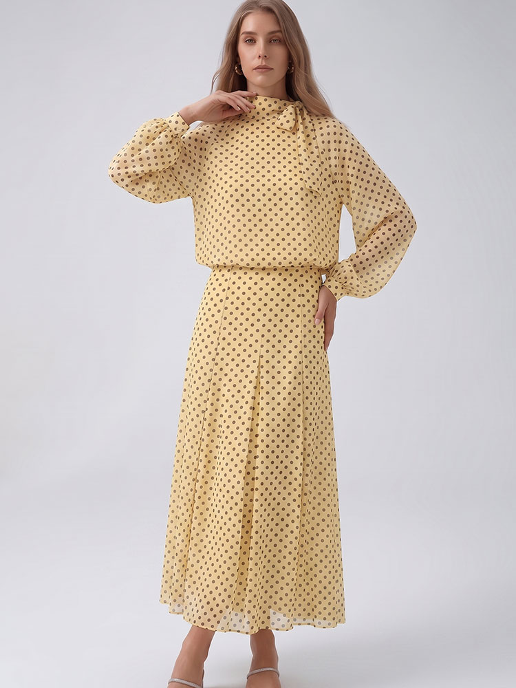 HH Vintage Womens Polka Dot Su - Puff Sleeve Blouse 评论和价格