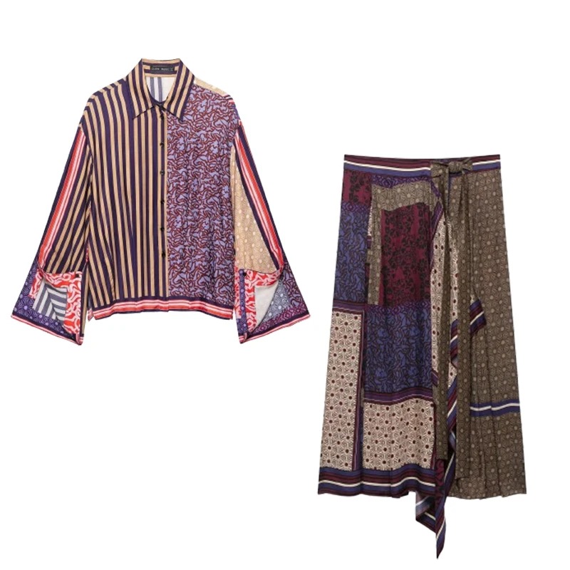 2026 Elegant Chic Printed Saro - Printed Wrap Skirt 评论和价格