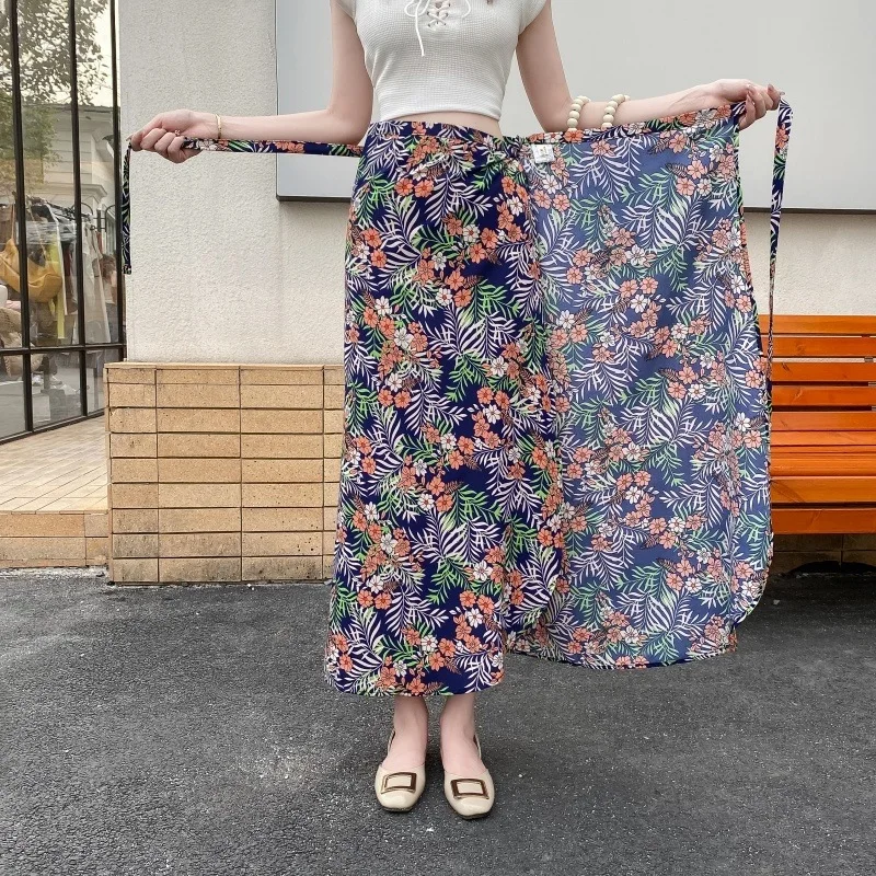 Butterfly Print Cover Up Swimw - Printed Wrap Skirt 评论和价格