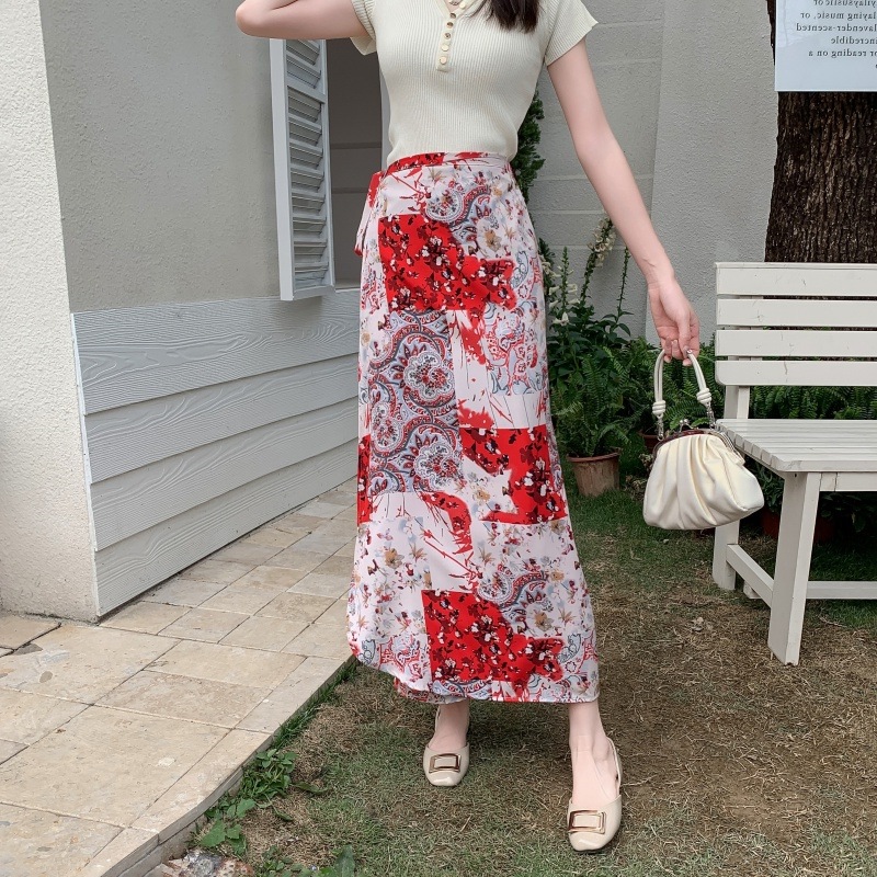 Butterfly Print Cover Up Swimw - Printed Wrap Skirt 评论和价格