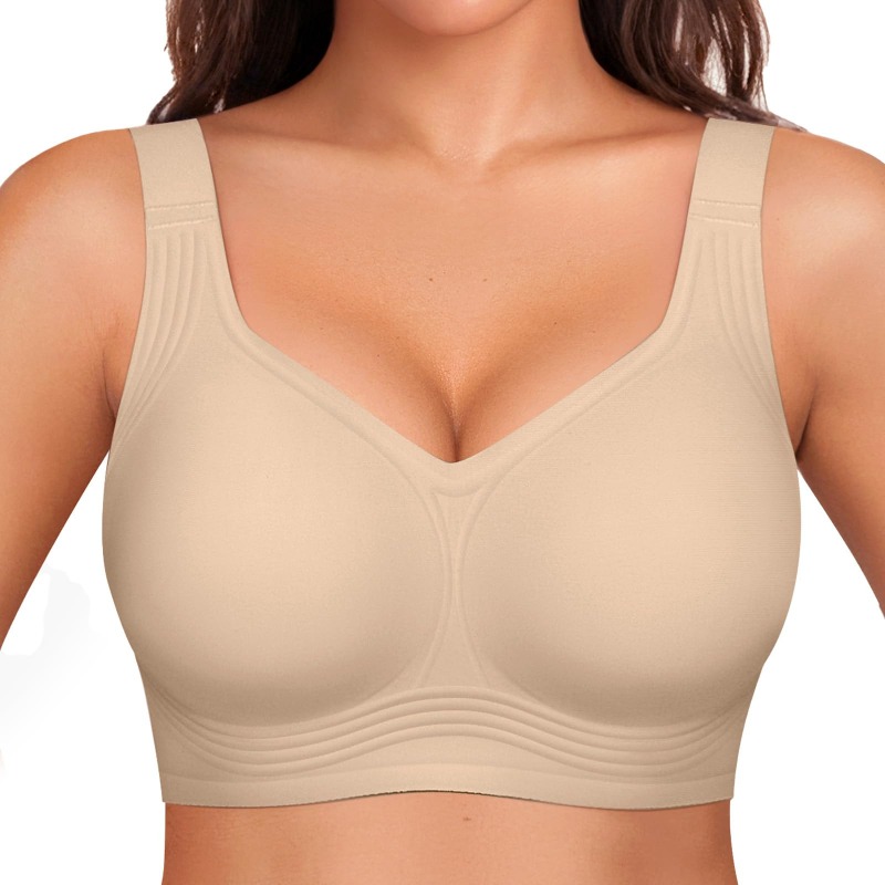 Plus Size Wireless Jelly Bra W - Bra Top Seamless 评论和价格