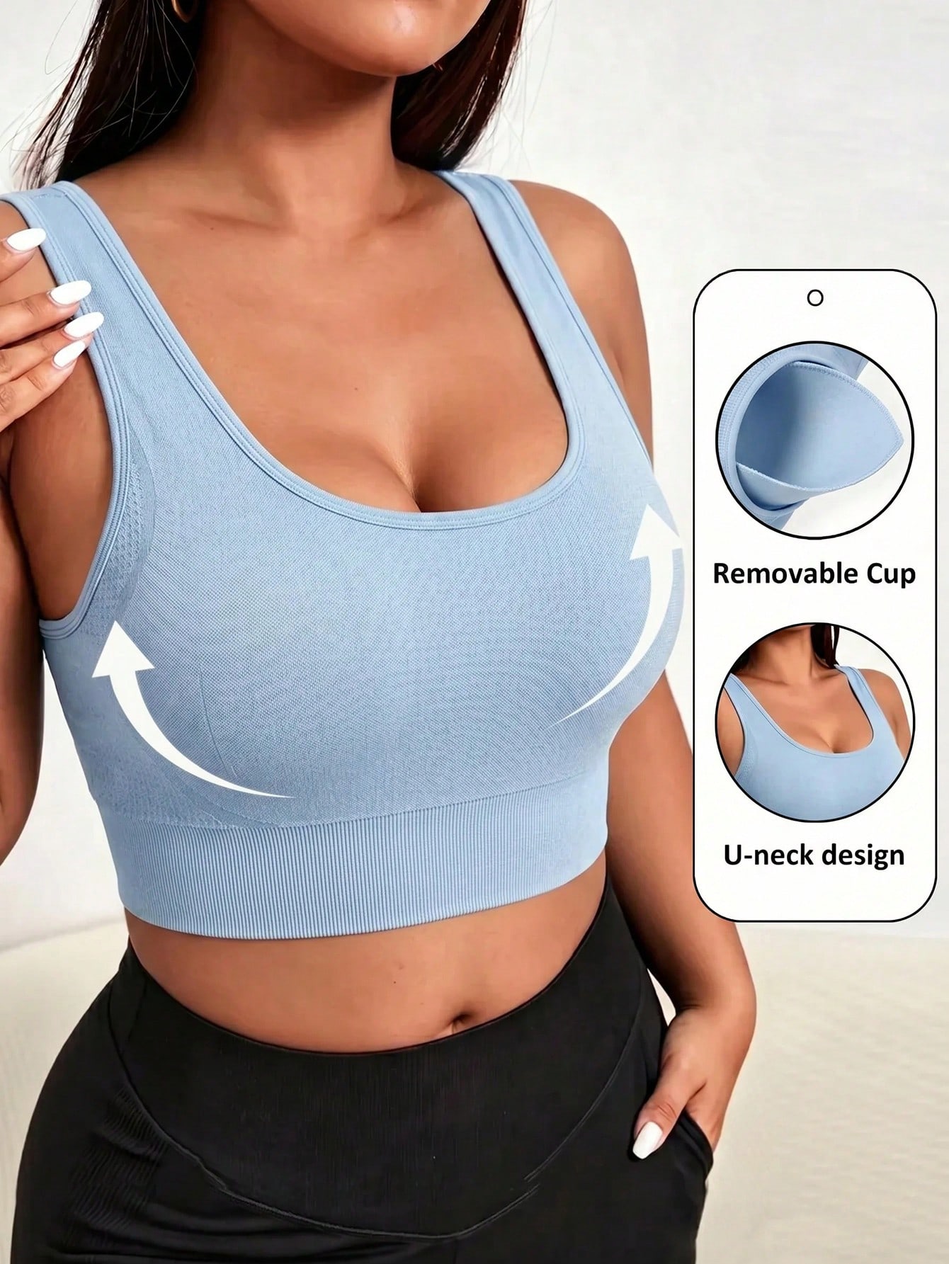 Plus Size Seamless Sports Bra  - Bra Top Seamless 评论和价格