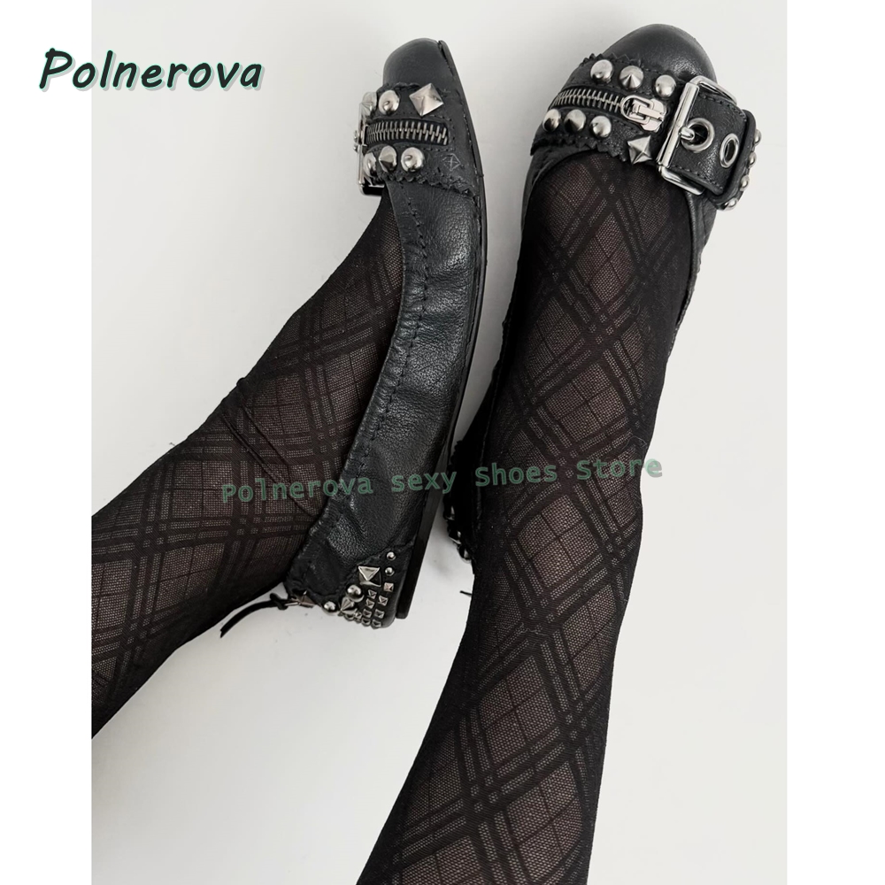 Rivet Belt Buckle Mary Jane Sh - Women Fashion Store 评论和价格
