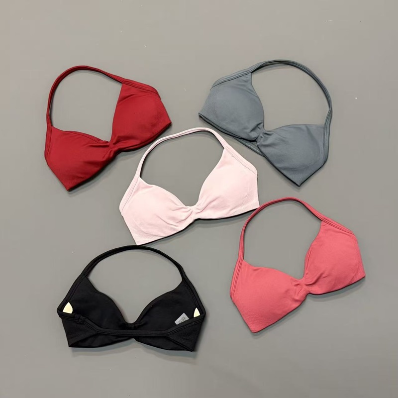 Women Halter Sports Bra V-Neck - Bra Top Seamless 评论和价格