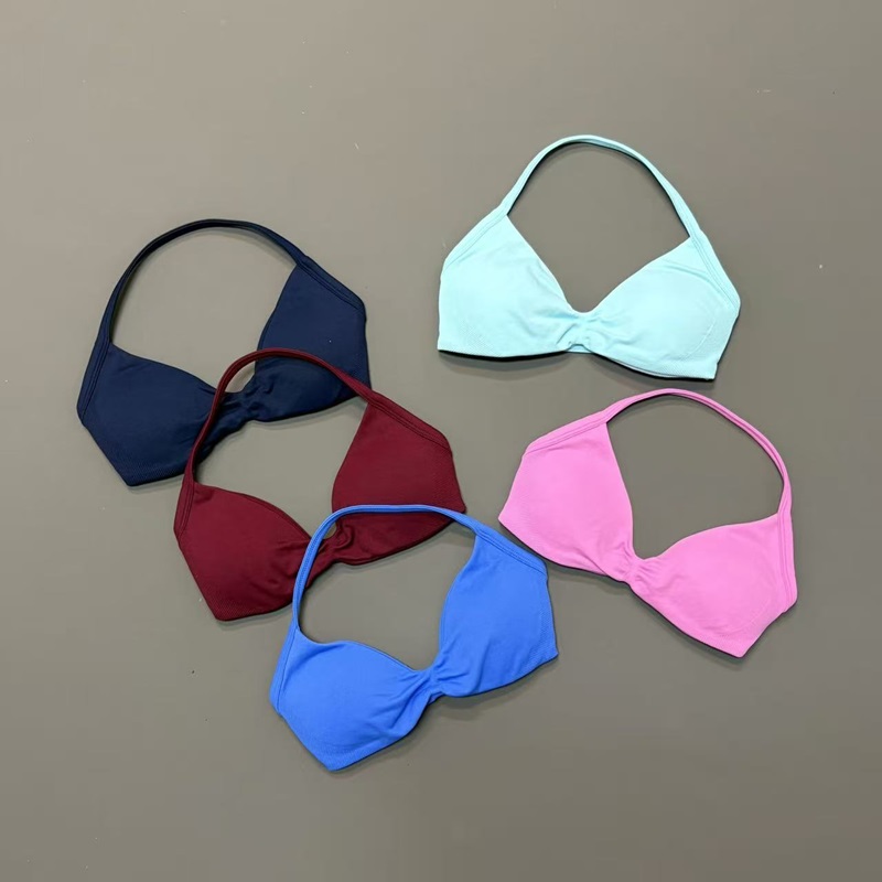 Women Halter Sports Bra V-Neck - Bra Top Seamless 评论和价格