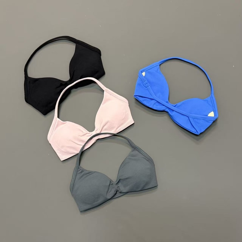 Women Halter Sports Bra V-Neck - Bra Top Seamless 评论和价格