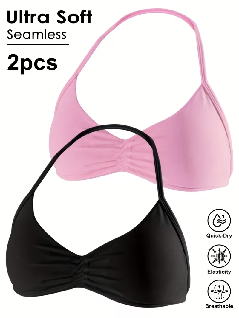 2pcs Seamless Sexy Open Back G - Bra Top Seamless 评论和价格
