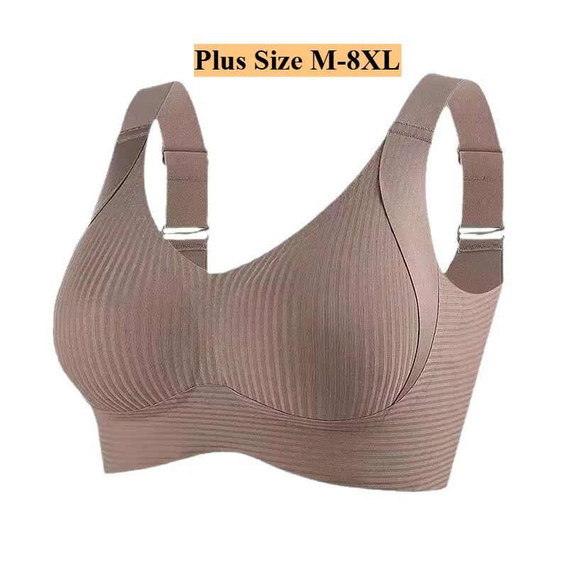 M-8XL PlusSize Women Full Cove - Bra Top Seamless 评论和价格